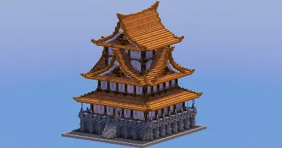 Japanese Castle Jungle wood Version — Minecraft Build by LeonisBuilds