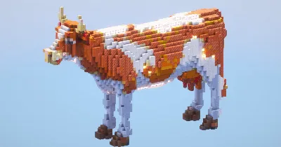 Cow‎ — Minecraft Build by LeonisBuilds