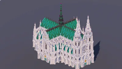Dark Prismarine Gothic Cathedral — Minecraft Build by MellowHat