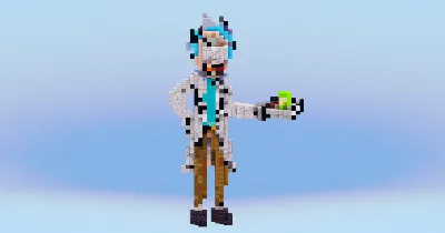 Rick from Rick and Morty — Minecraft Build by LeonisBuilds