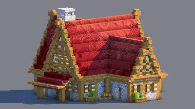 Minecraft Medieval House | Fully Decorated Interior | Survival House Download | Mangrove Edition — Minecraft Build by RaekonBuilds