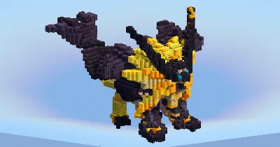 Necrozma Dusk Mane from Pokemon — Minecraft Build by LeonisBuilds
