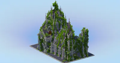 Ruined Overgrown Gothic Cathedral Original — Minecraft Build by LeonisBuilds