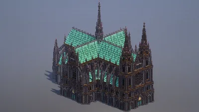 Copper Gothic Cathedral — Minecraft Build by MellowHat