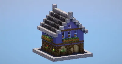 Blue House — Minecraft Build by LeonisBuilds