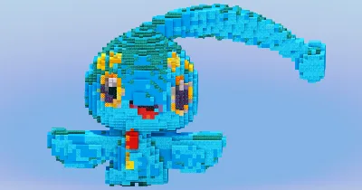 Manaphy from Pokemon — Minecraft Build by LeonisBuilds