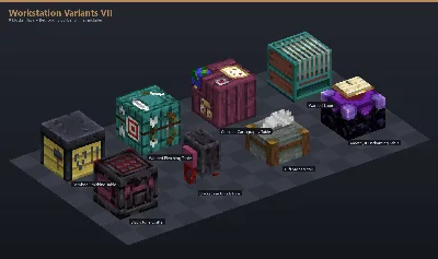 Workstation Variants VII Asset Download [Java + Bedrock + Blockbench] — Minecraft Resource Pack by ScorpionTeam