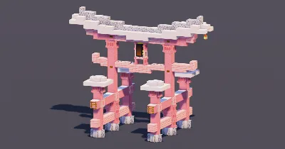 Cherry Pink Japanese Torii — Minecraft Build by MellowHat
