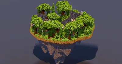Floating Island Medieval Village — Minecraft Build by MellowHat