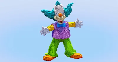 Krusty The Clown — Minecraft Build by LeonisBuilds