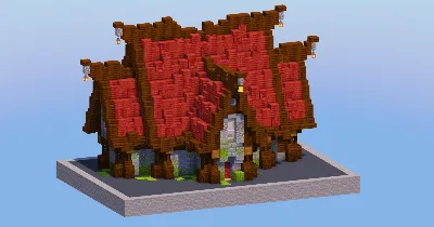 Mangrove Red Medieval House 9 — Minecraft Build by LeonisBuilds