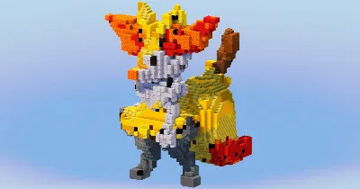 Braixen from Pokemon — Minecraft Build by LeonisBuilds