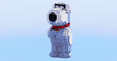 Brian Griffin from Family Guy — Minecraft Build by LeonisBuilds