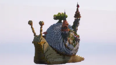 Castle on a Snail — Minecraft Build by LeonisBuilds