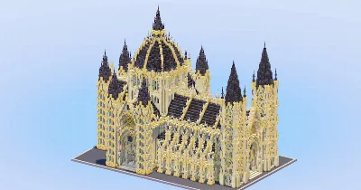 Gothic Cathedral v2 Sandstone — Minecraft Build by LeonisBuilds