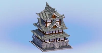 Japanese Castle Tuff Bricks — Minecraft Build by LeonisBuilds