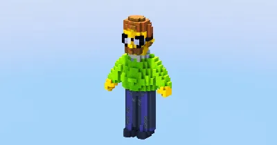 Ned from the Simpsons — Minecraft Build by LeonisBuilds