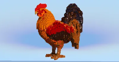 Rooster — Minecraft Build by LeonisBuilds
