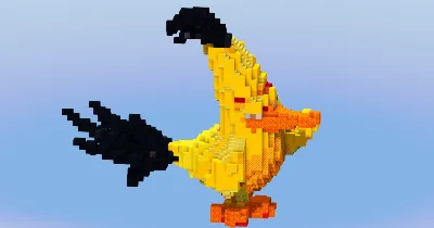 Chuck from Angry Birds — Minecraft Build by LeonisBuilds