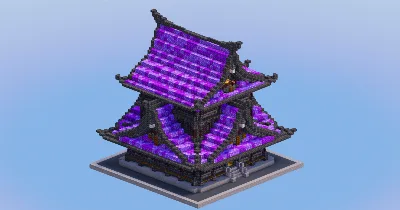 Dark Amethyst Japanese Temple — Minecraft Build by LeonisBuilds