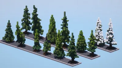 Custom Spruce Trees Pack — Minecraft Build by LeonisBuilds