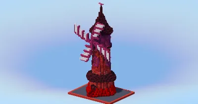 Nether Medieval Windmill — Minecraft Build by LeonisBuilds