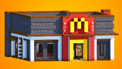 Modern McDonald's | Fully Furnished Interior — Minecraft Build by RaekonBuilds