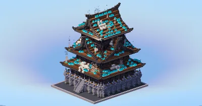 Soul Fire Japanese Castle — Minecraft Build by LeonisBuilds