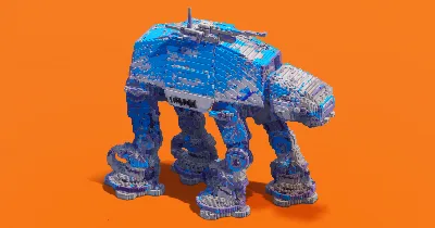 Blue AT-AT Walker — Minecraft Build by StarWarsCreations