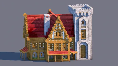 Minecraft Medieval House | Fully Decorated Interior | Survival House Download | Mangrove Edition — Minecraft Build by RaekonBuilds