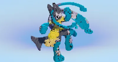 Mega Lucario Z — Minecraft Build by LeonisBuilds