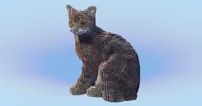 Gray Cat — Minecraft Build by LeonisBuilds