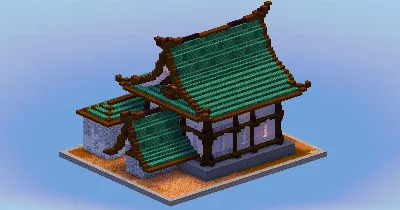 Japanese Temple House Dark Prismarine Version — Minecraft Build by LeonisBuilds