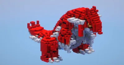 Groudon from Pokemon — Minecraft Build by LeonisBuilds