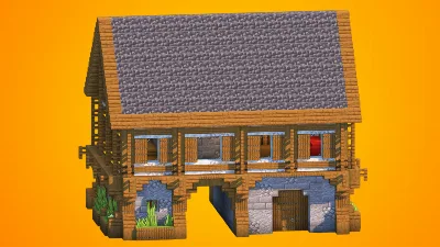 Medieval House with Archway Pass-Through | Fully Furnished Interior — Minecraft Build by RaekonBuilds