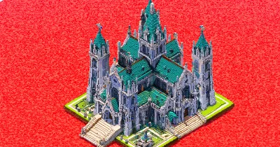 Blue Cathedral — Minecraft Build by ImpossibleBuilds