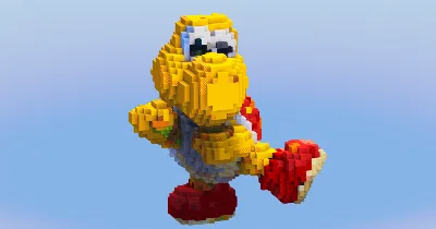 Red Koopa from Super Mario — Minecraft Build by LeonisBuilds