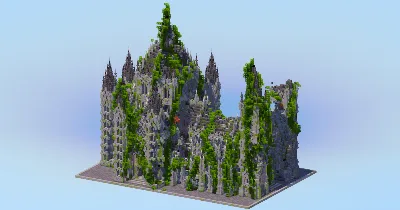 Ruined Overgrown Gothic Cathedral v2 — Minecraft Build by LeonisBuilds