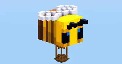 Bee Hot Air Balloon — Minecraft Build by LeonisBuilds