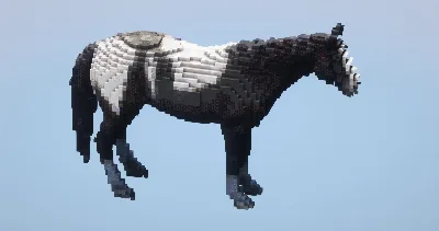 Black and White Horse — Minecraft Build by LeonisBuilds