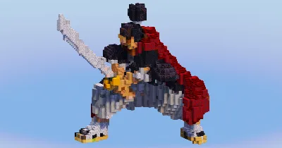 Atomic Samurai from One Punch Man — Minecraft Build by LeonisBuilds