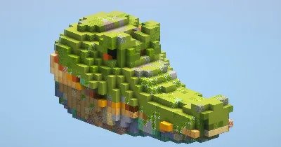 Crocodile Head‎ — Minecraft Build by LeonisBuilds
