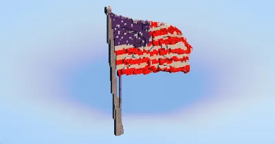 USA Flag — Minecraft Build by LeonisBuilds