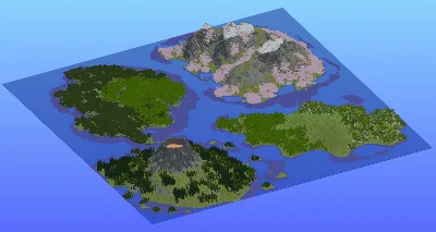 Survival Multibiome Islands 2000x2000 Blocks Custom Map, Cherry Grove, Mountains, Jagged Peaks, Taiga, Mega Taiga, Birch, Swamp, Mangrove Swamp, Willow forest, Volcano — Minecraft Build by LeonisBuilds