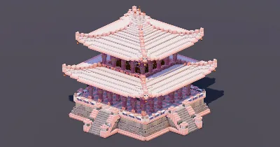 White Cherry Japanese Temple — Minecraft Build by MellowHat
