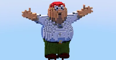 Peter Griffin from Family Guy — Minecraft Build by LeonisBuilds