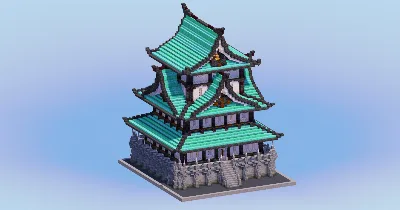 Japanese Castle Dark Copper — Minecraft Build by LeonisBuilds