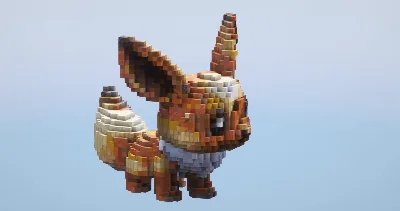 Eevee from Pokemon — Minecraft Build by LeonisBuilds