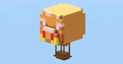 Piglin Hot Air Balloon — Minecraft Build by LeonisBuilds