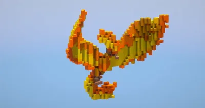 Moltres from Pokemon — Minecraft Build by LeonisBuilds